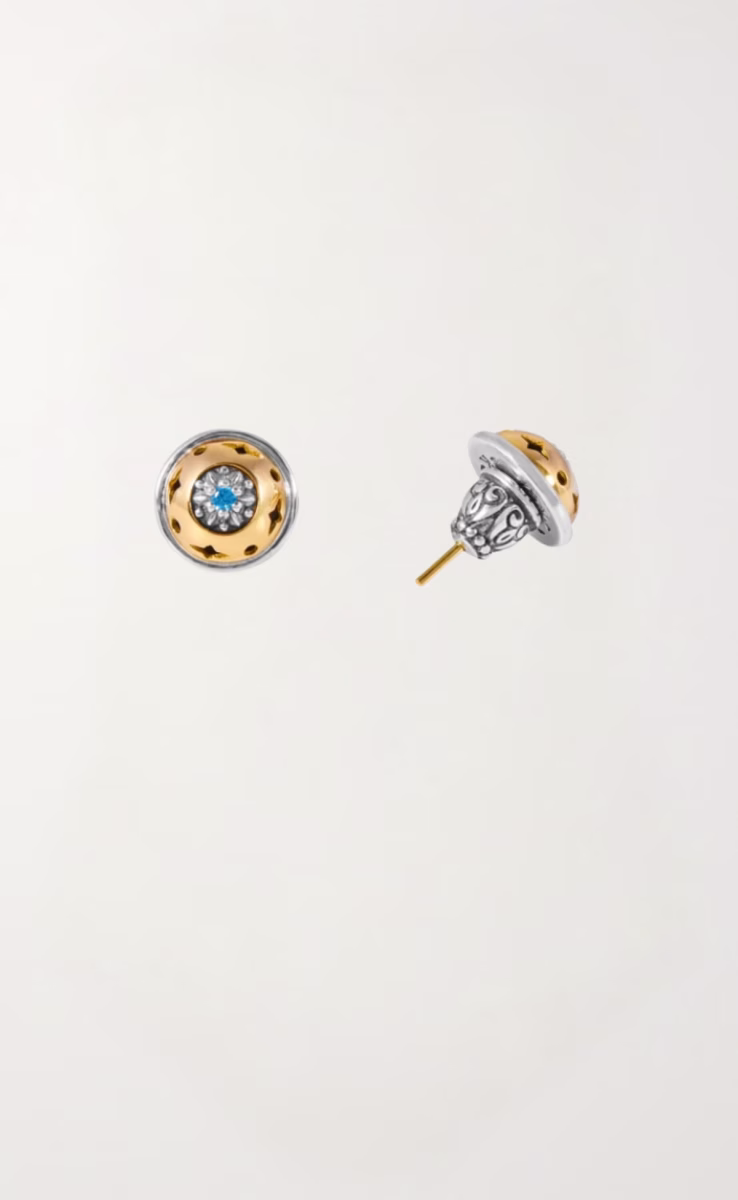 STERLING SILVER & 18K GOLD EARRINGS