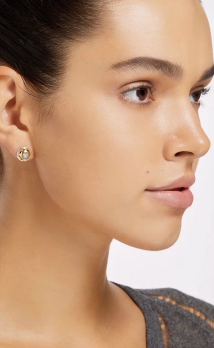 STERLING SILVER & 18K GOLD EARRINGS