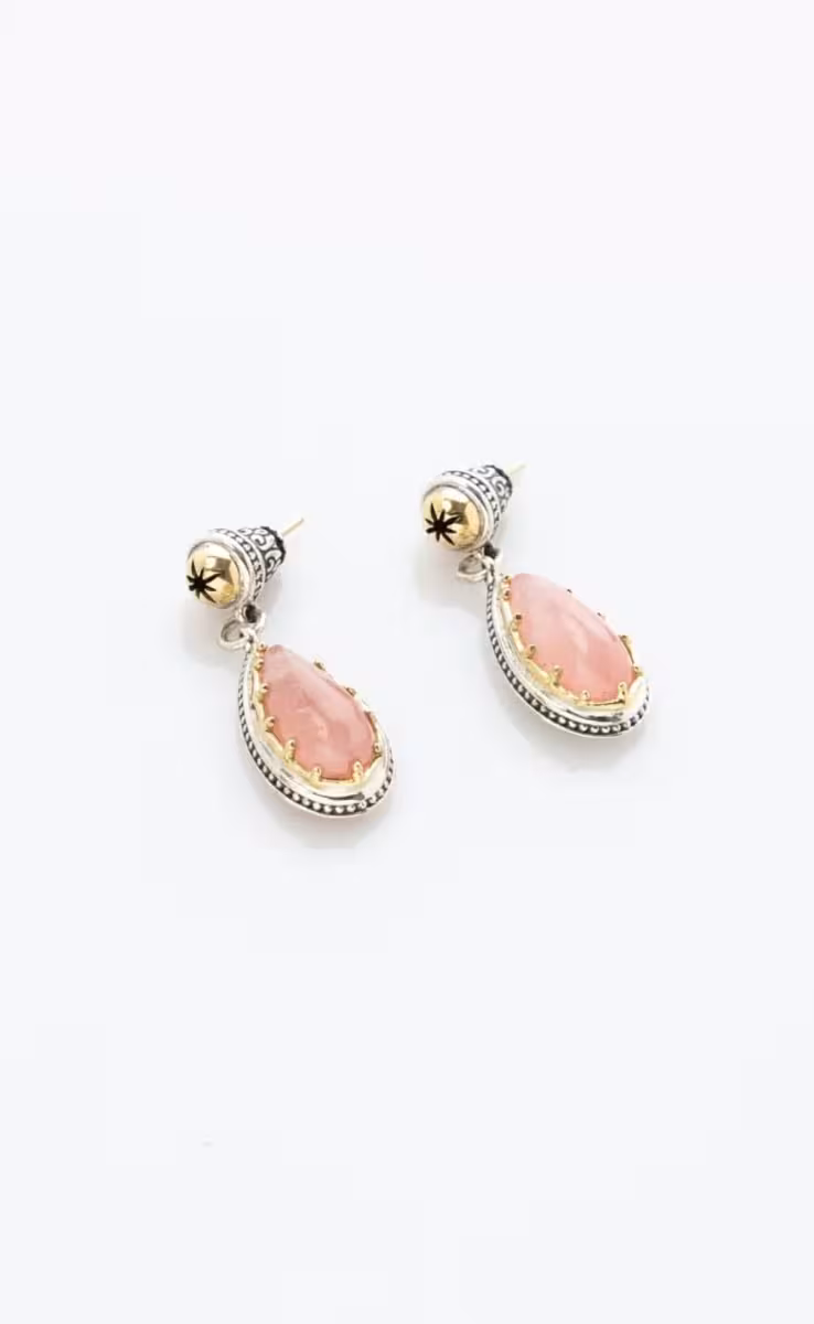 AURORA DROP EARRINGS WITH MORGANITE