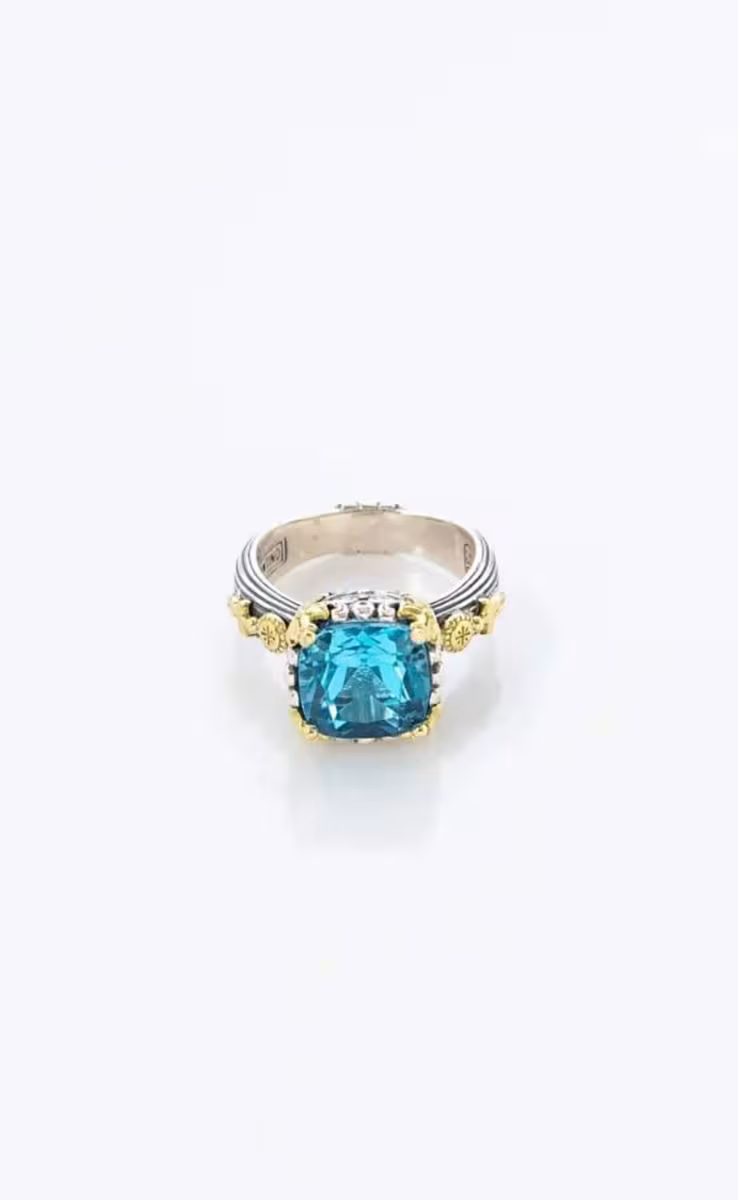 UTOPIA RING WITH SWISS BLUE TOPAZ