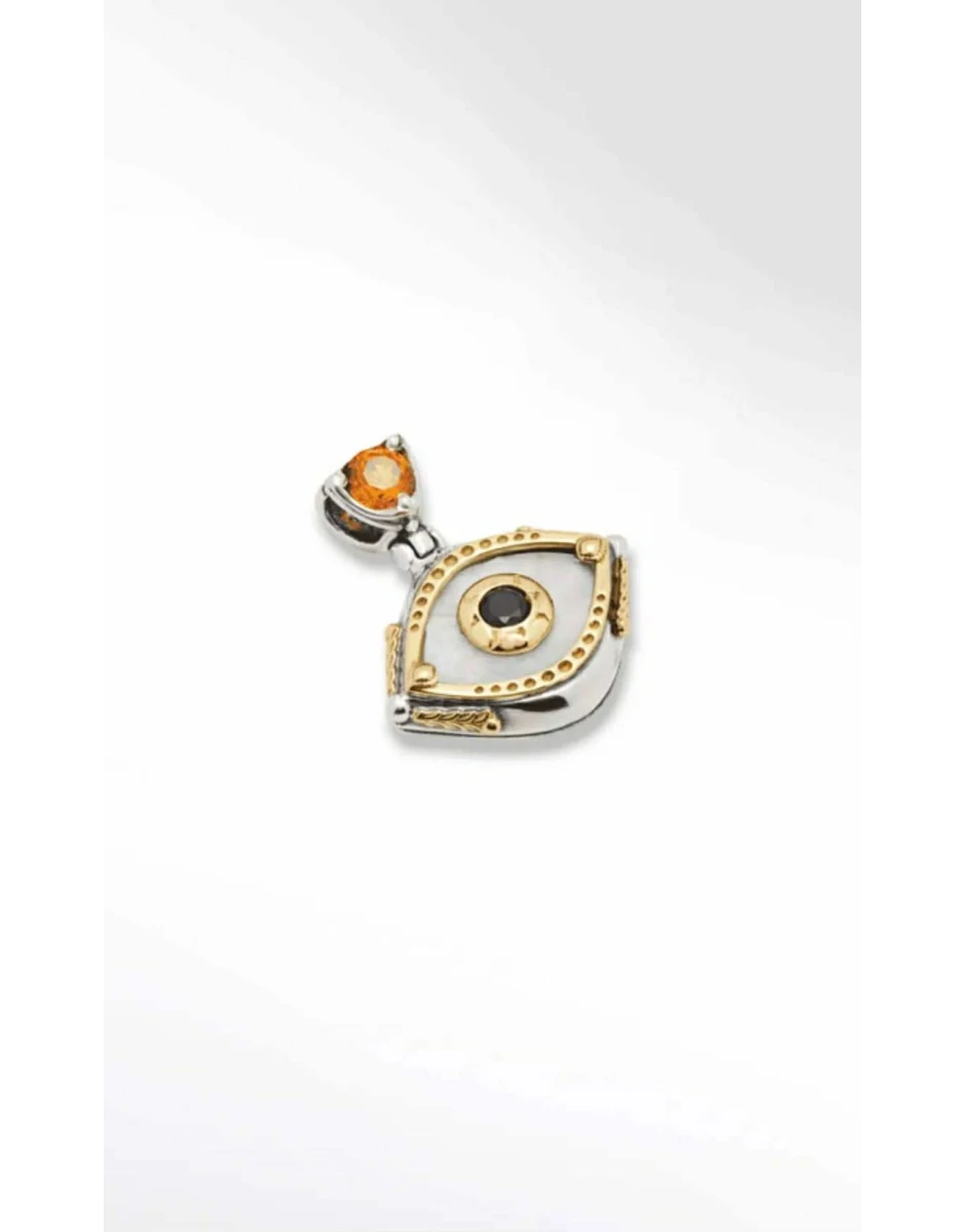 PENDANT JANUARY EVIL EYE WITH DARK CITRINE