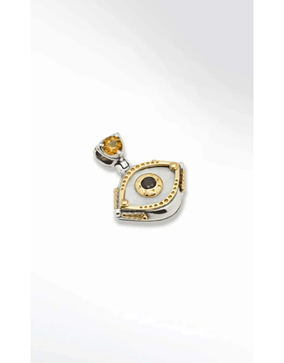 PENDANT NOVEMBER EVIL EYE WITH CITRINE