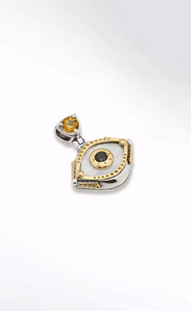 PENDANT NOVEMBER EVIL EYE WITH CITRINE