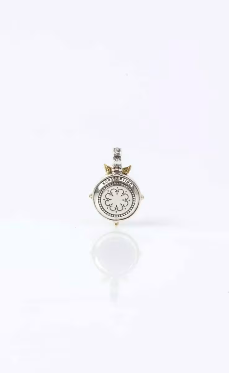 PENDANT WITH CRYSTAL AND PINK SAPPHIRE