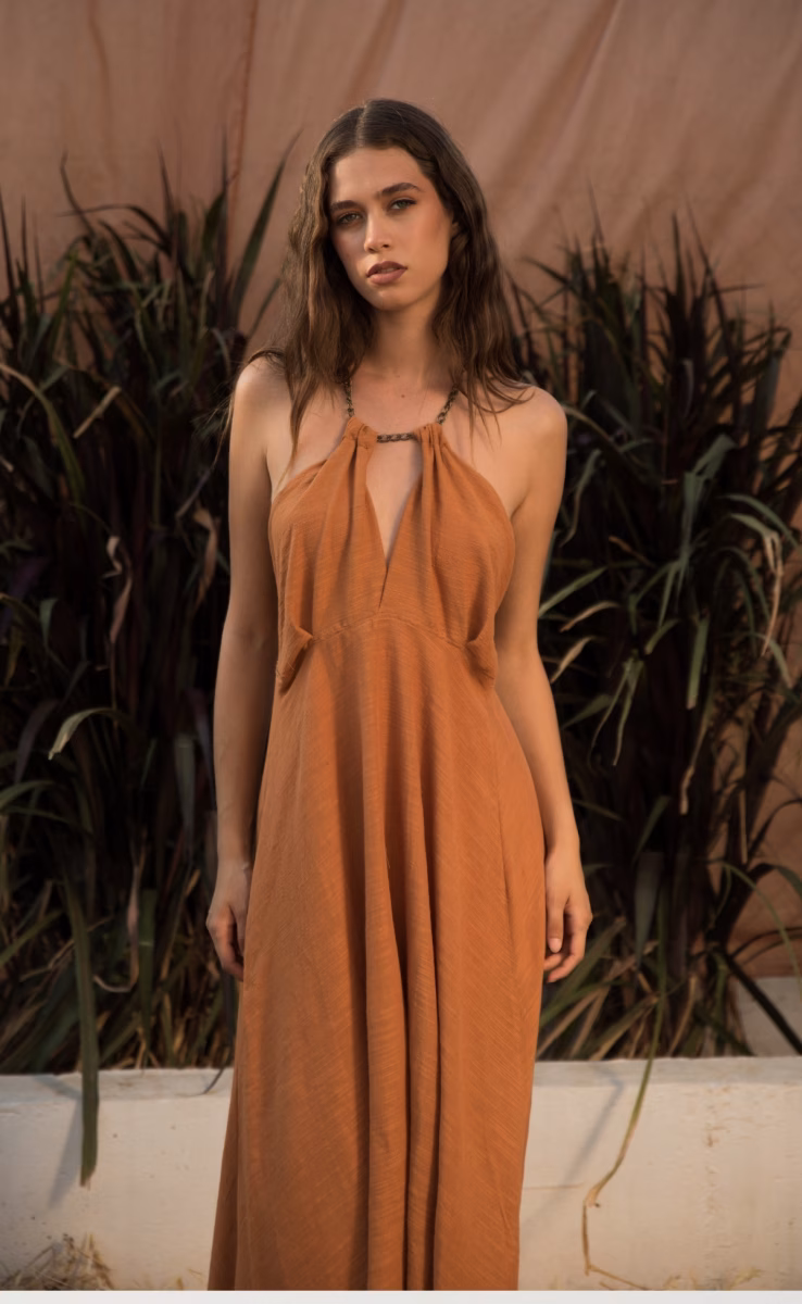 HORIZON DRESS BROWN