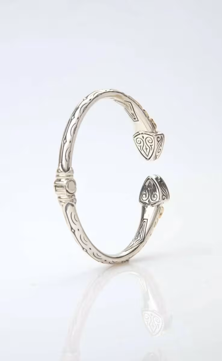 VORTEX BRACELET BLUE SPINEL STERLING SILVER & 18K GOLD