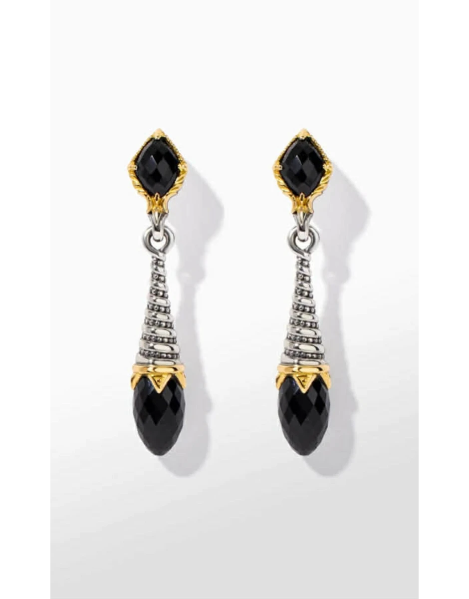 ΣΚΟΥΛΑΡΙΚΙΑ ΑΠΟ ΑΣΗΜΙ 925 & ΧΡΥΣΟ 18Κ ΜΕ ΟΝΥΧΑ