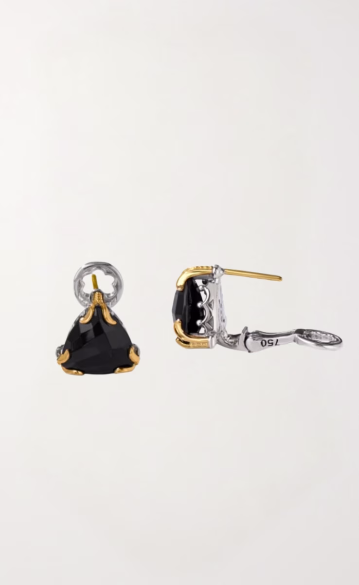 ΣΚΟΥΛΑΡΙΚΙΑ ΑΣΗΜΙ 925 & ΧΡΥΣΟ 18K ΜΕ ΟΝΥΧΑ