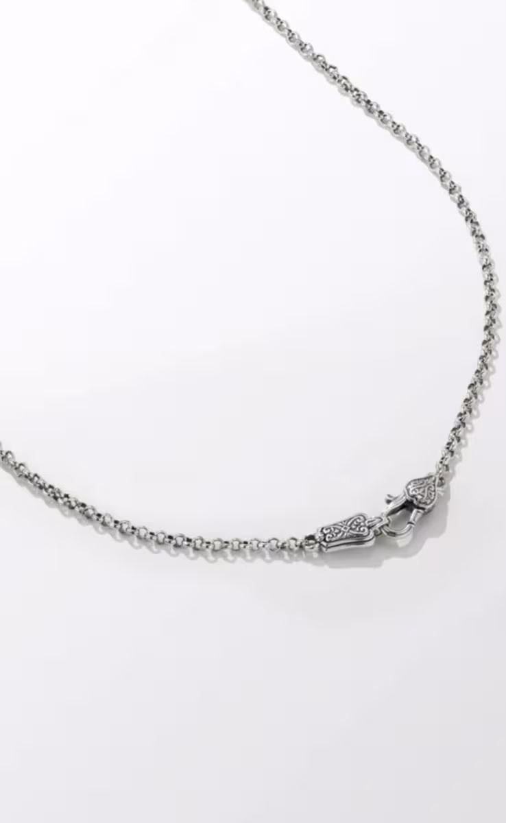 NECKLACE WITH CROSS & DAGGER DROP WITH ONYX