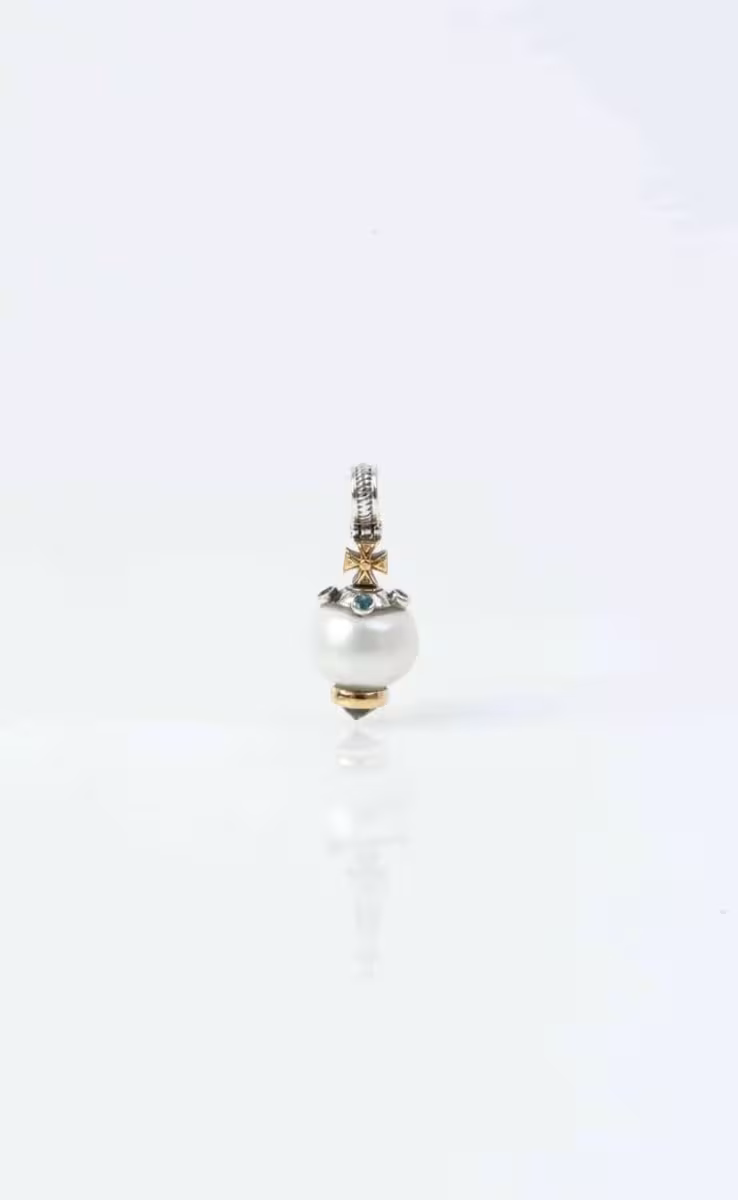 MUSE PENDANT WITH PEARL AND LONDON BLUE TOPAZ