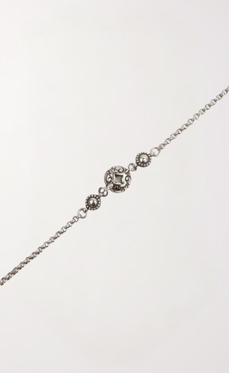 NECKLACE WITH ROCK CRYSTAL, GREEN AGATE & MOP TRIPLET