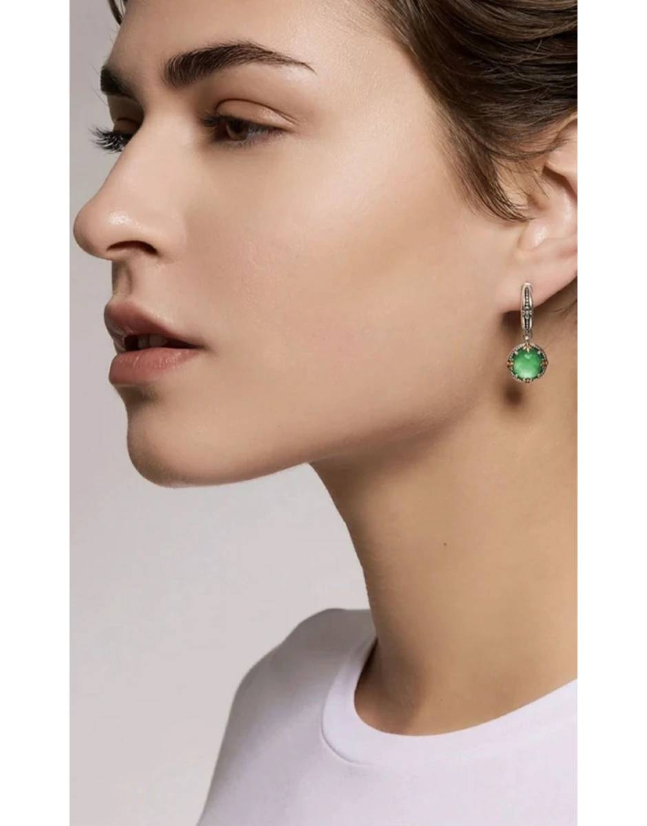 ΣΚΟΥΛΑΡΙΚΙΑ ΜΕ ΡΟΚ ΚΡΥΣΤΑΛΛΟ, ΠΡΑΣΙΝΟ ΑΧΑΤΗ & ΠΕΡΛΑ