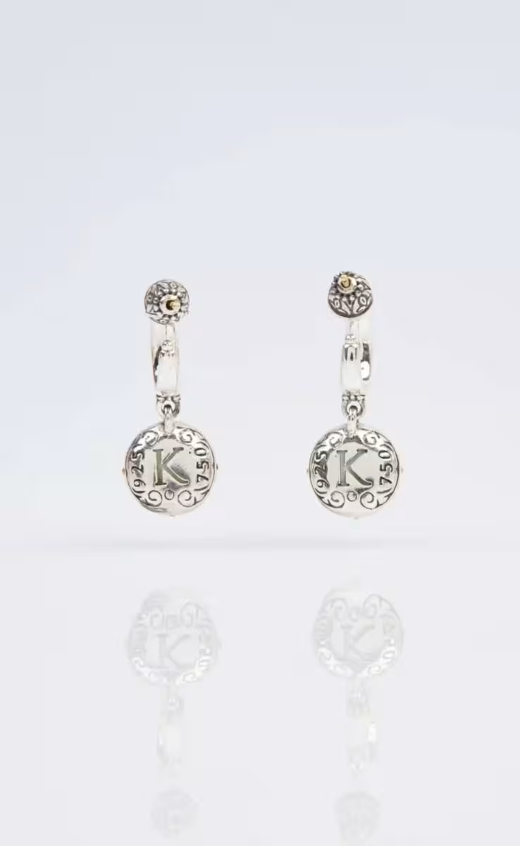 EARRINGS WITH ROCK CRYSTAL, AQUA & MOP TRIPLET
