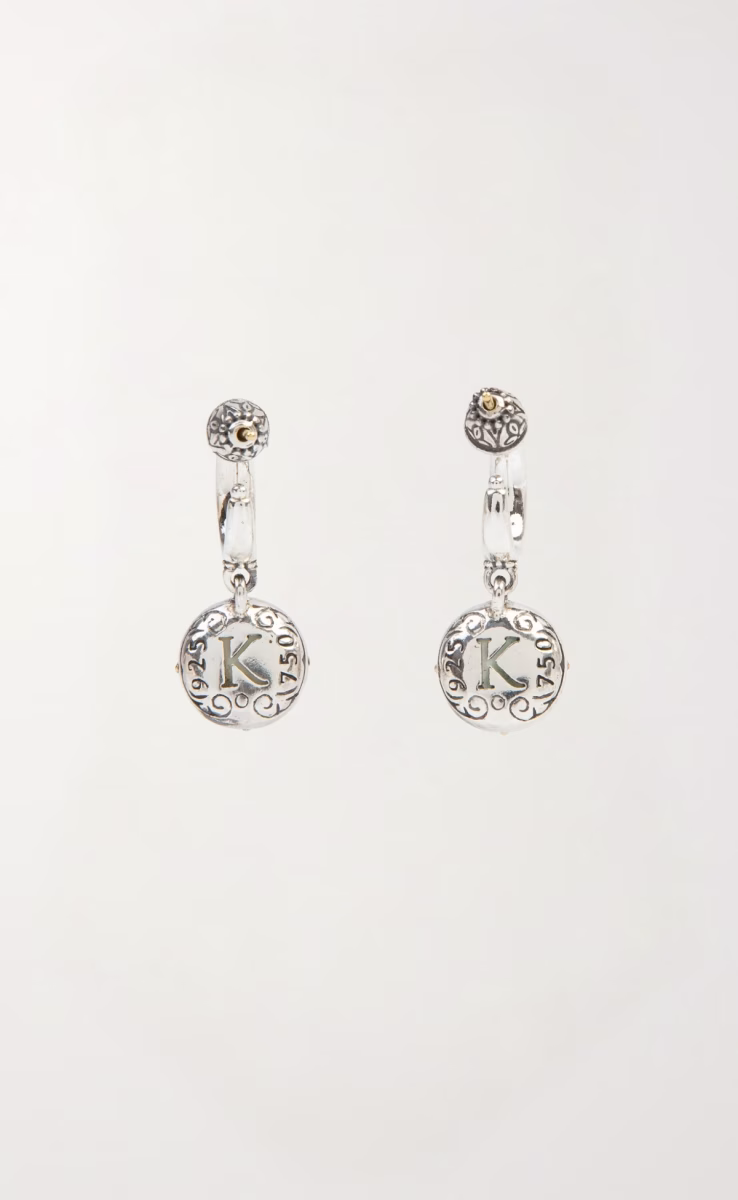 EARRINGS WITH ROCK CRYSTAL, AQUA & MOP TRIPLET