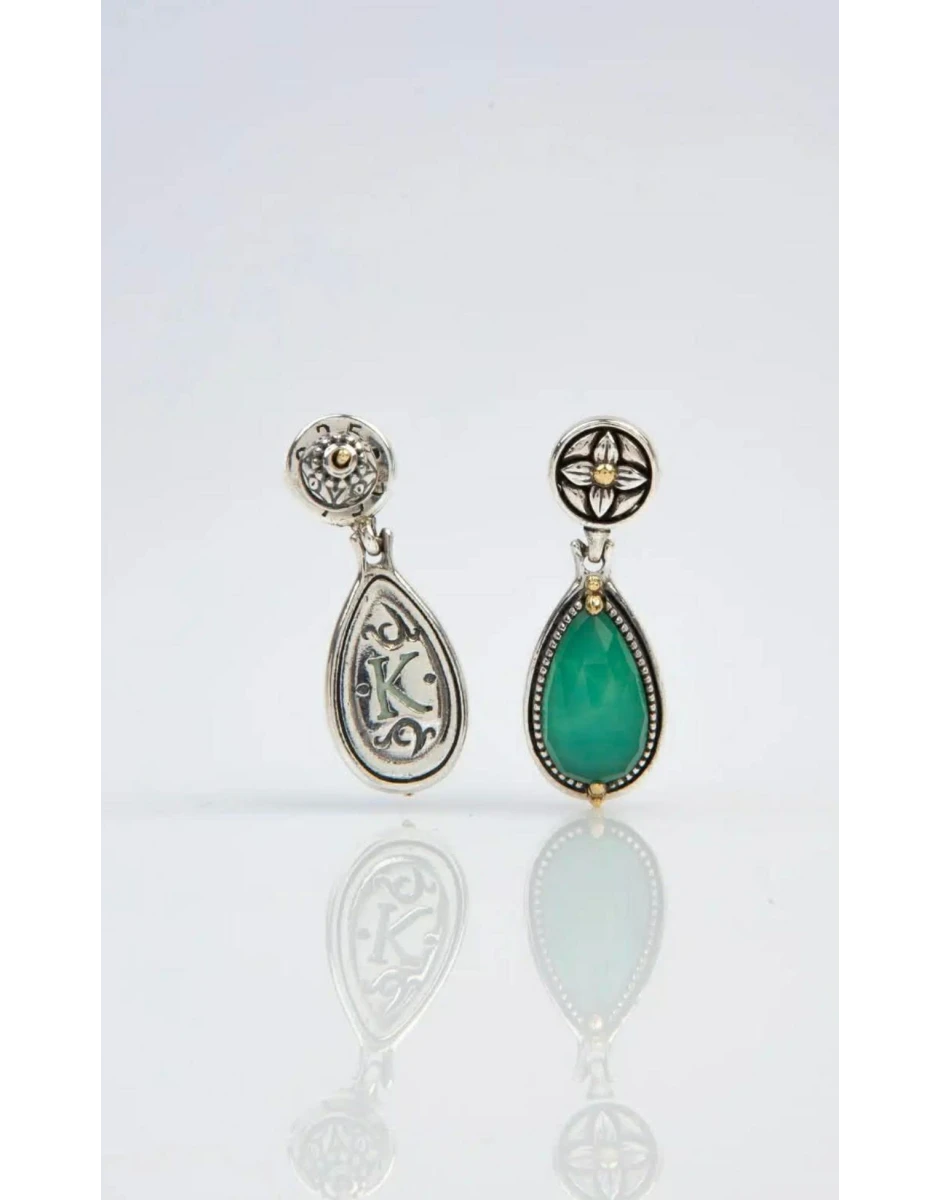 ΣΚΟΥΛΑΡΙΚΙΑ ΜΕ ΡΟΚ ΚΡΥΣΤΑΛΛΟ, ΠΡΑΣΙΝΟ ΑΧΑΤΗ & ΠΕΡΛΑ