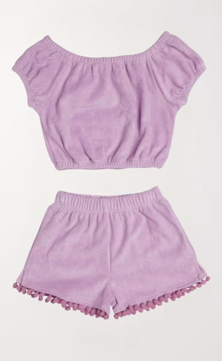 GIRLS TERRY SET LILLAC