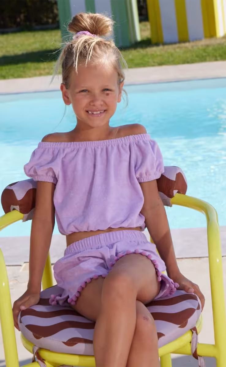 GIRLS TERRY SET LILLAC