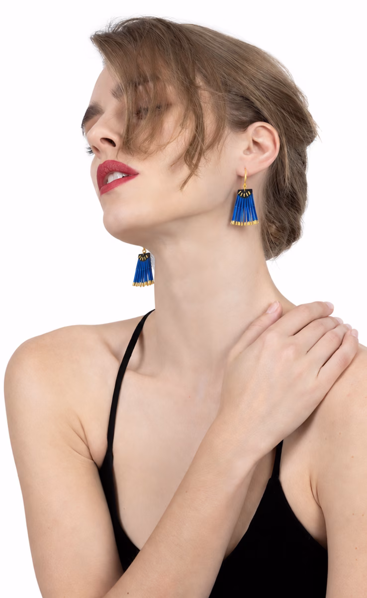 EARRINGS SCALLOP SL-BLE