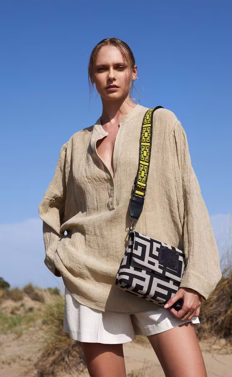 VELOS BAG BEIGE BLACK