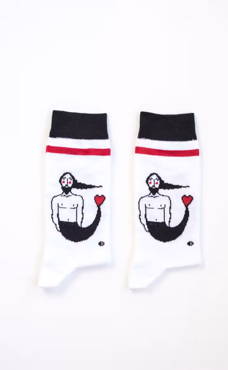 MERMAN SOCKS WHITE