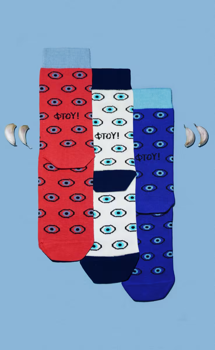 EYES SOCKS RED