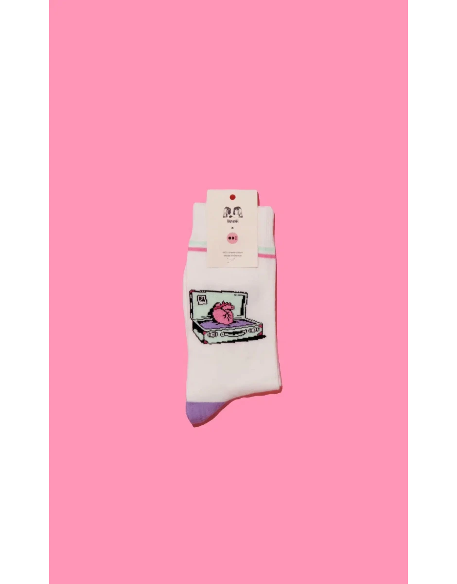 TAKE ME WITH YOU SOCKS WHITE