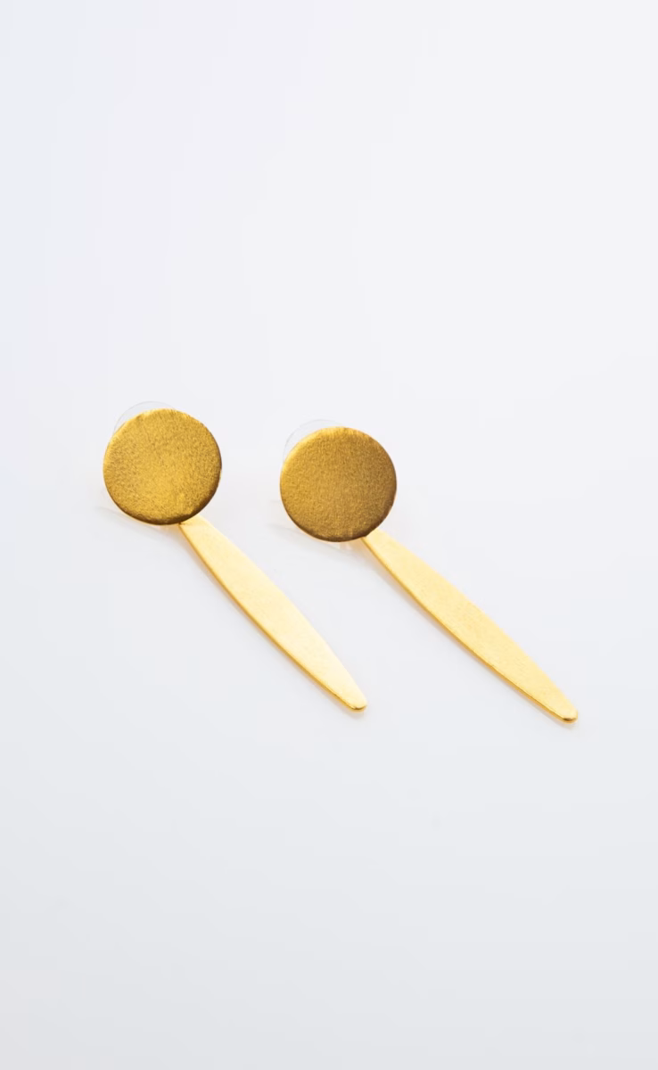 EARRINGS CIRCLE LEAF
