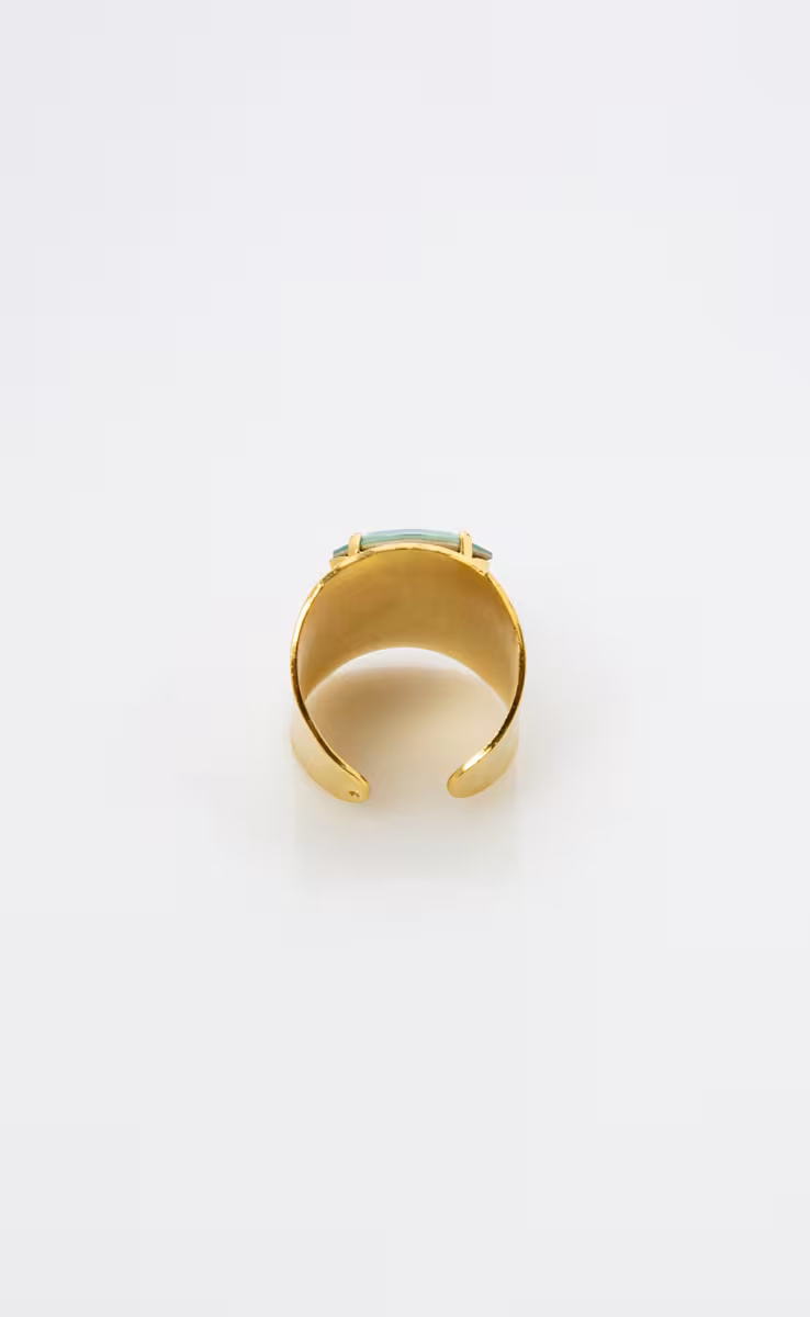 GOLD PLATED RING SWAROVSKI PACIFIC OPAL
