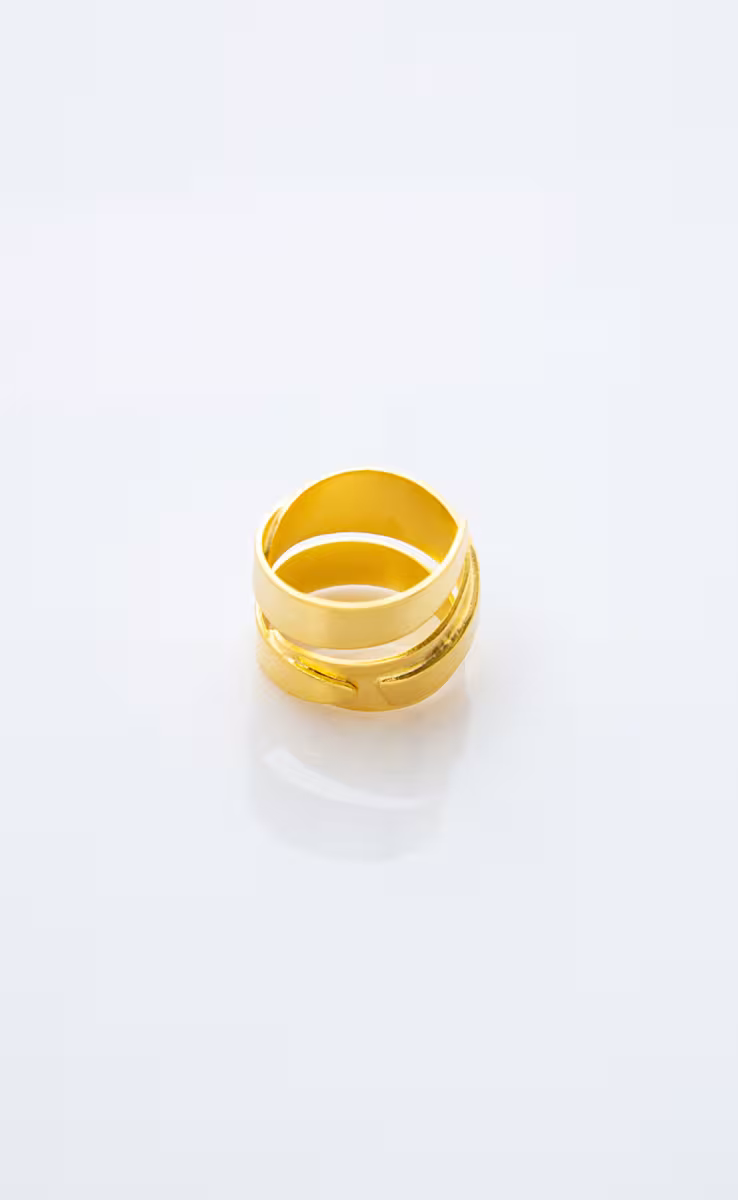 RING GOLDPLATED TWISTED