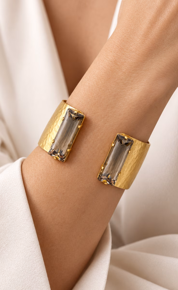 GOLD PLATED BRACELET GOLD CRYSTAL