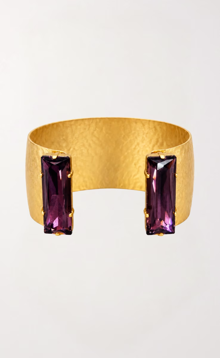 GOLD PLATED BRACELET WITH AMETHYST