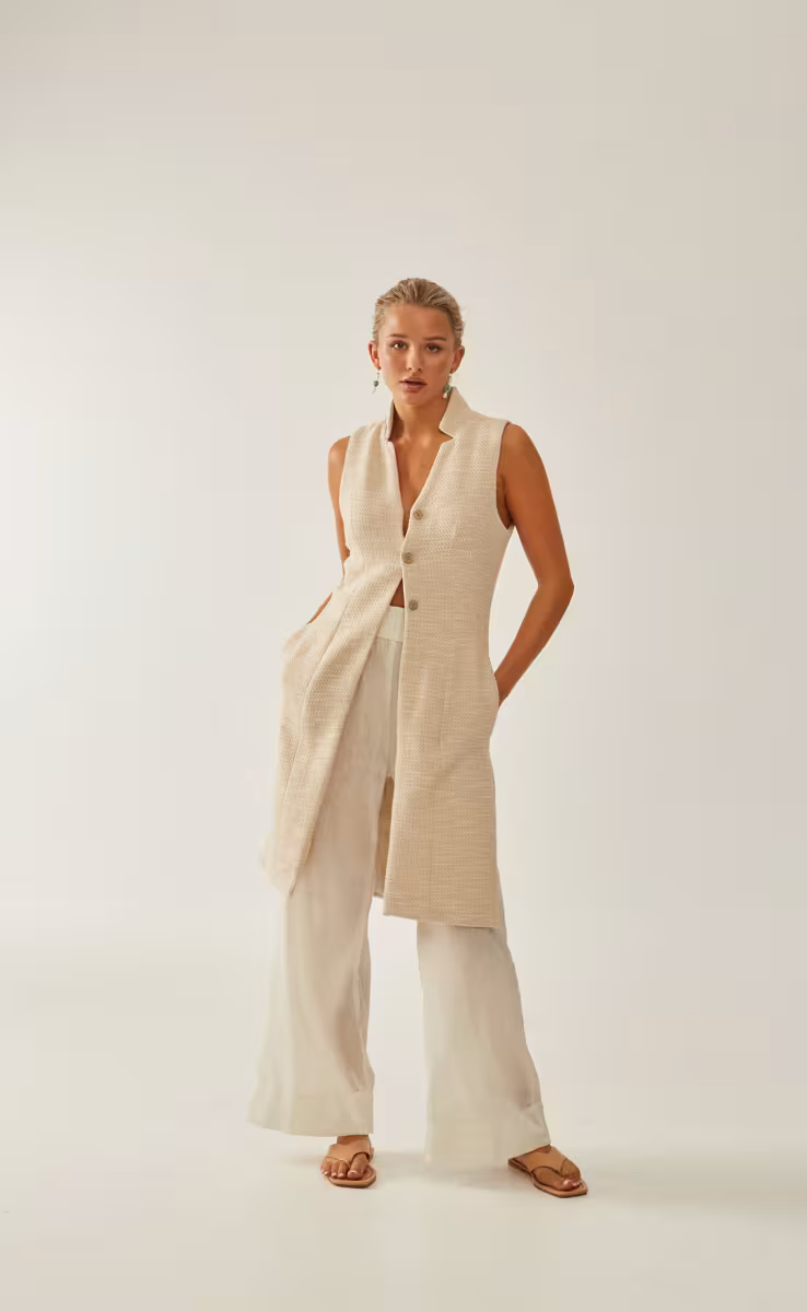 VEST ECRU SHIMMER