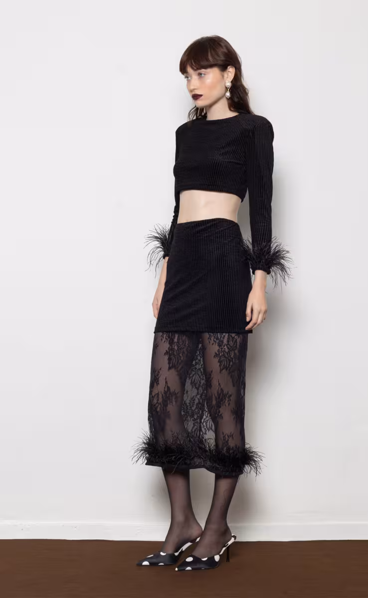 LACEY BLACK TOP