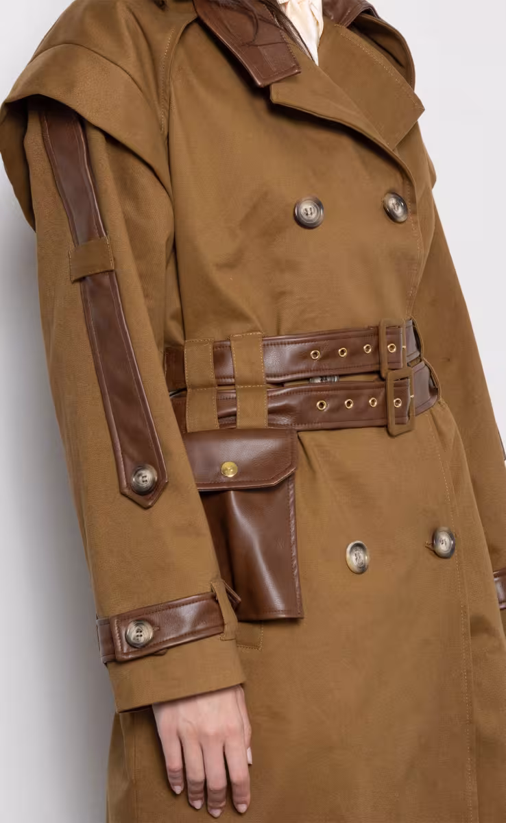 CELINE TRENCH COAT BROWN
