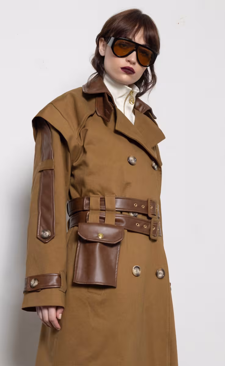 CELINE TRENCH COAT BROWN