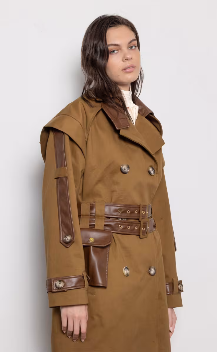 CELINE TRENCH COAT BROWN