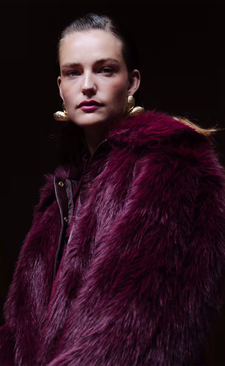 ORELLIA FAUX FUR BORDEAUX