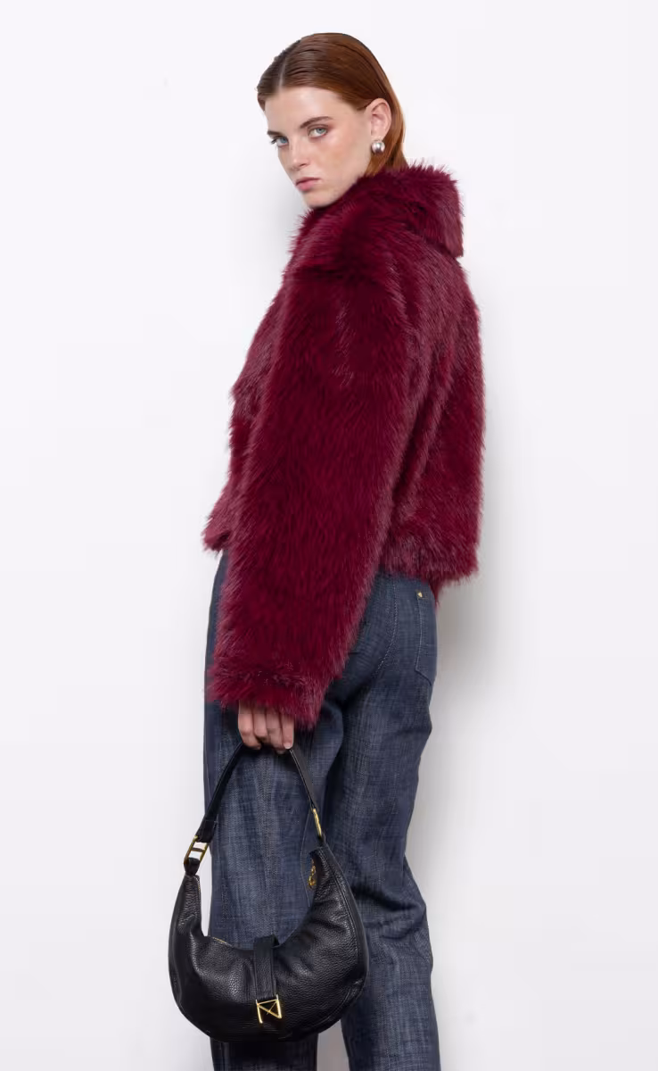 ORELLIA FAUX FUR BORDEAUX