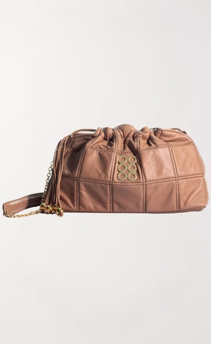 THE MILANO POUCH ΔΕΡΜΑΤΙΝΗ ΜΠΕΖ