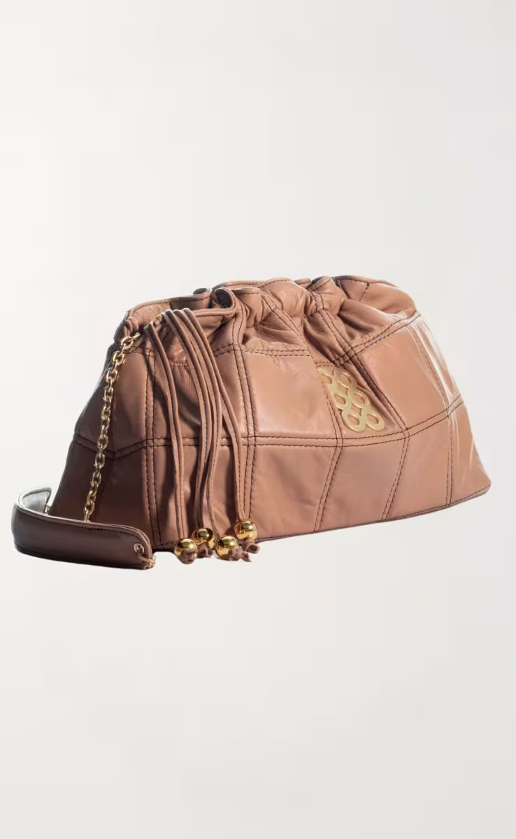 THE MILANO POUCH ΔΕΡΜΑΤΙΝΗ ΜΠΕΖ