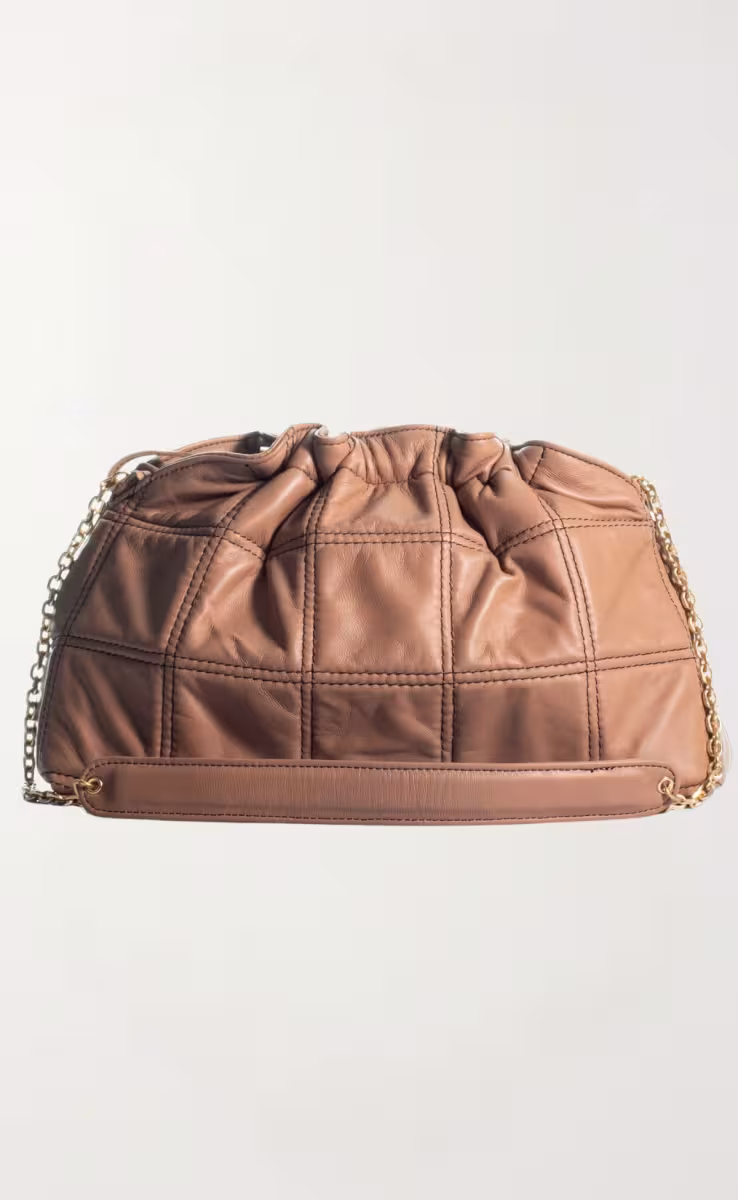 THE MILANO POUCH ΔΕΡΜΑΤΙΝΗ ΜΠΕΖ