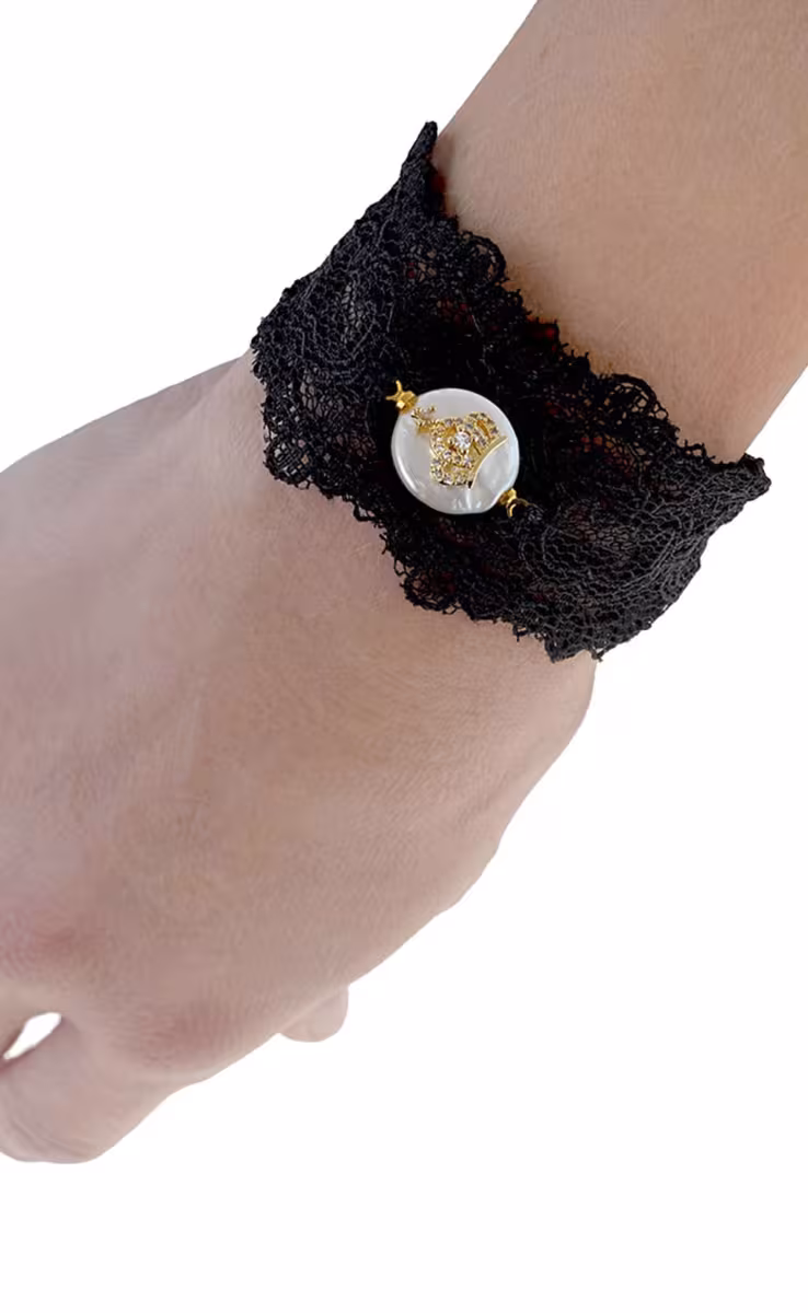 ΒΡΑΧΙΟΛΙ LACE ΜΕ ΠΕΡΛΑ