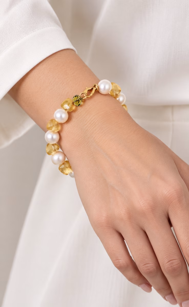 14K GOLD FRESHWATER PEARL BRACELET