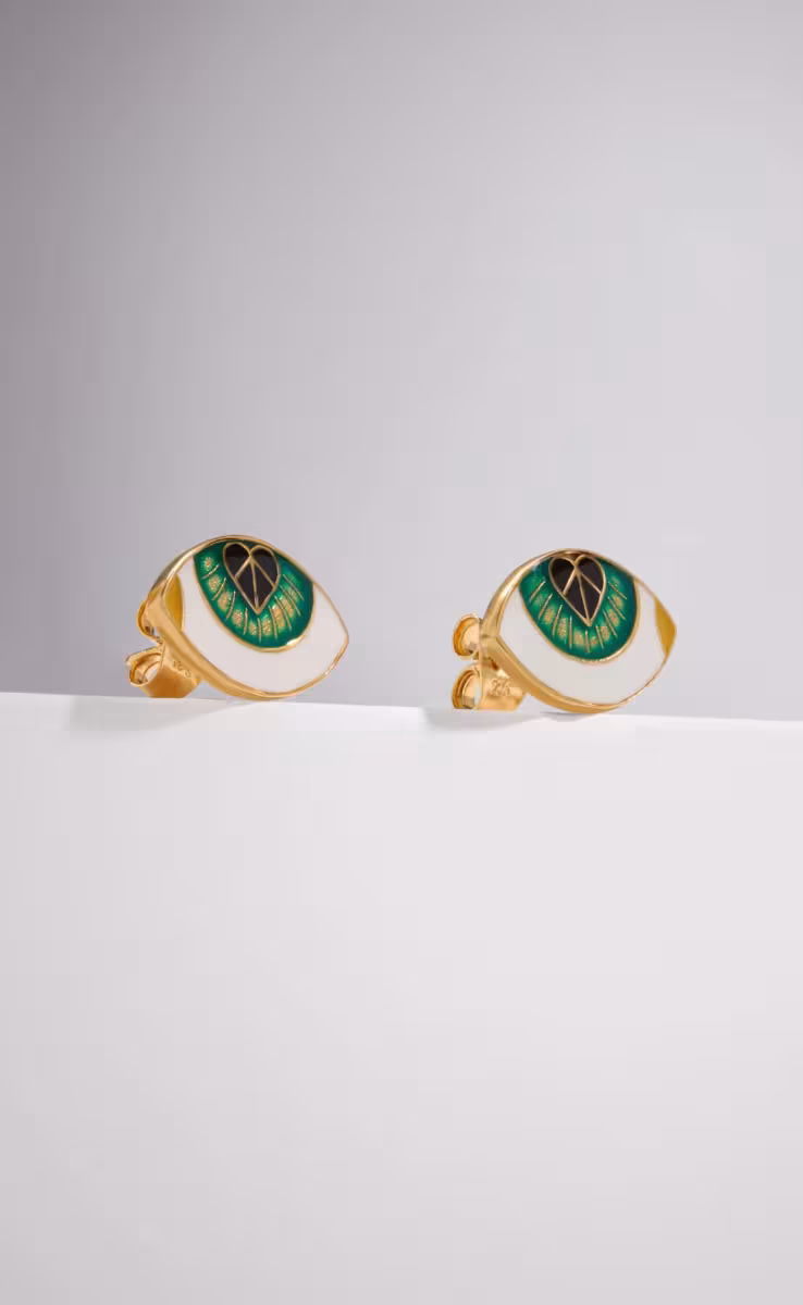 EARRINGS EYE SEA YOU EMERALD