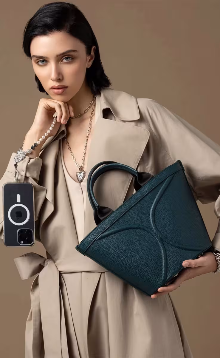 CHRYSTALLINA SMALL BAG FOREST GREEN