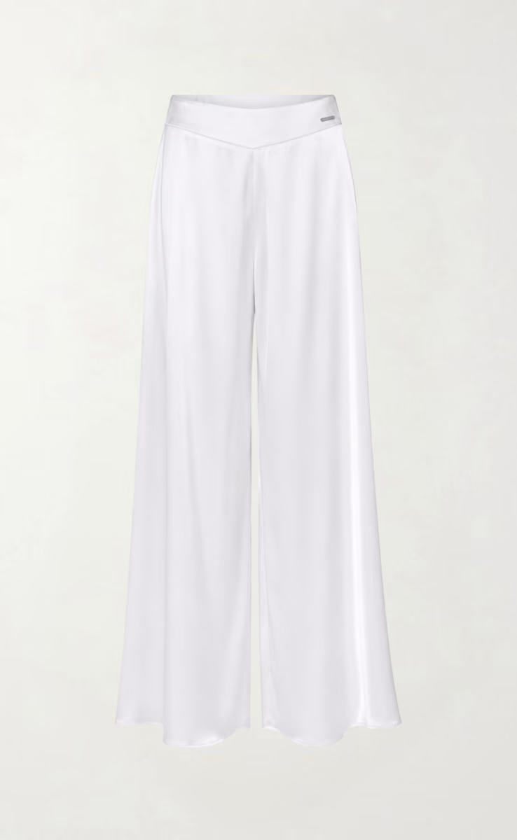 SATIN PANTS WHITE