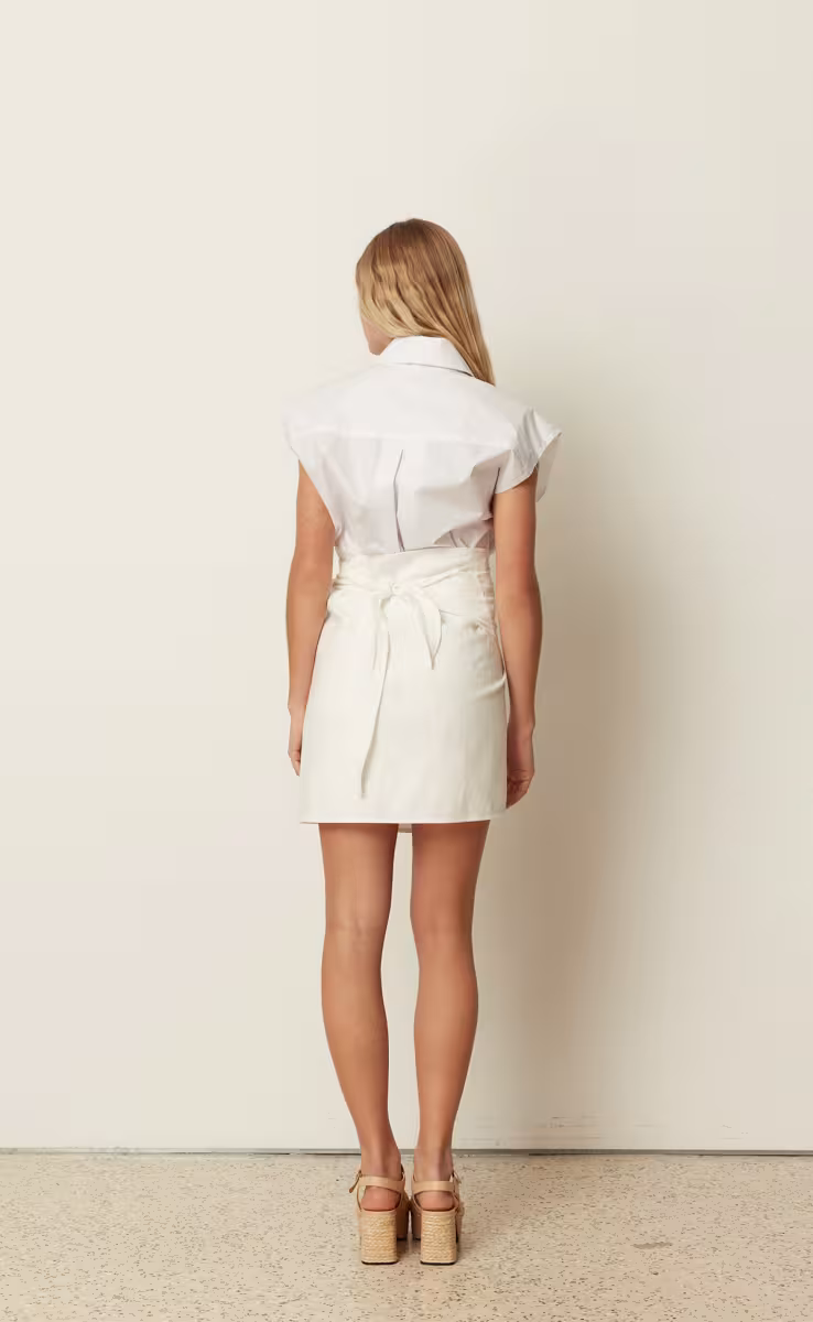 SHORT PAREO WHITE O/S