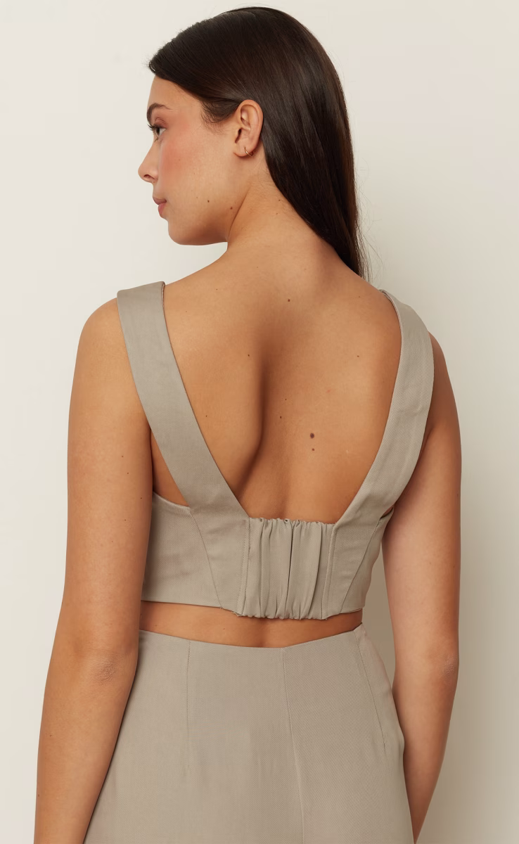ΜΠΛΟΥΖΑΚΙ STATEMENT CROP ΓΚΡΙ