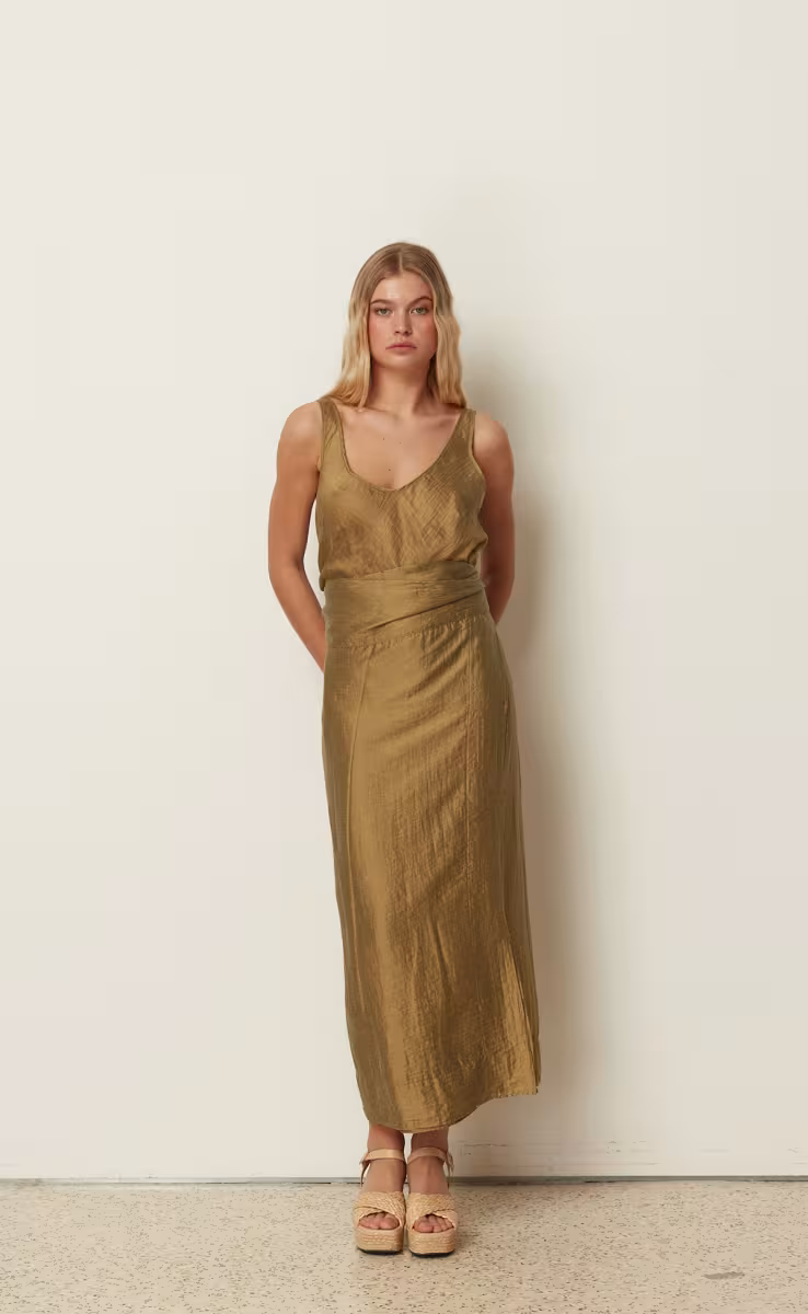 SHEER TOP OLIVE