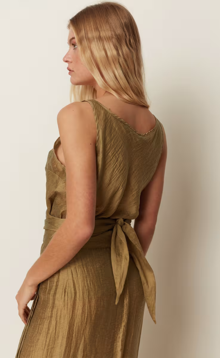 SHEER TOP OLIVE